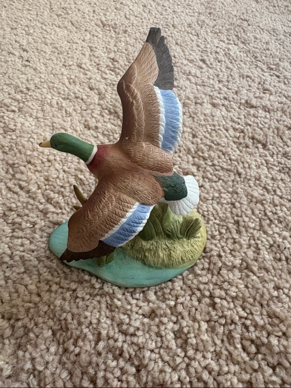 Andrea By Sadek Mallard Duck Figurine in Green, Brown & Blue